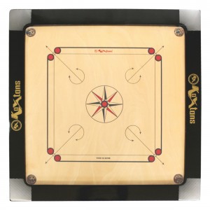 Premium Full Size 3" Border 36 inch Carrom Board with STRICKER & Accessories