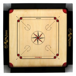 Premium Full Size 3" Border 36 inch Carrom Board  Cut Pocket with STRICKER & Accessories