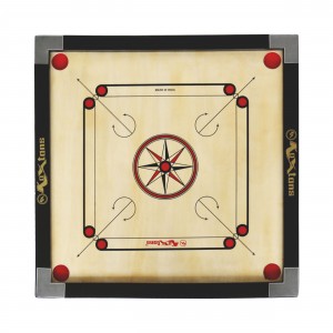 Super Medium Size 1.5" Border Carrom Board with STRICKER & Accessories