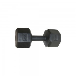 PVC Dumbbell 4 Kg Premium Hexa Shape Dumbell (Black) -Pair of 2