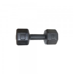 PVC Dumbbell 3 Kg Premium Hexa Shape Dumbell (Black) -Pair of 2